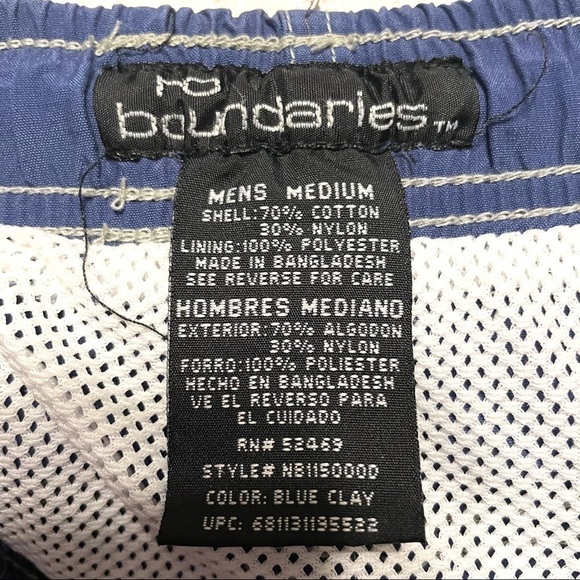 No Boundaries Blue Swim Trunks Board Shorts Medium - Picture 4 of 6